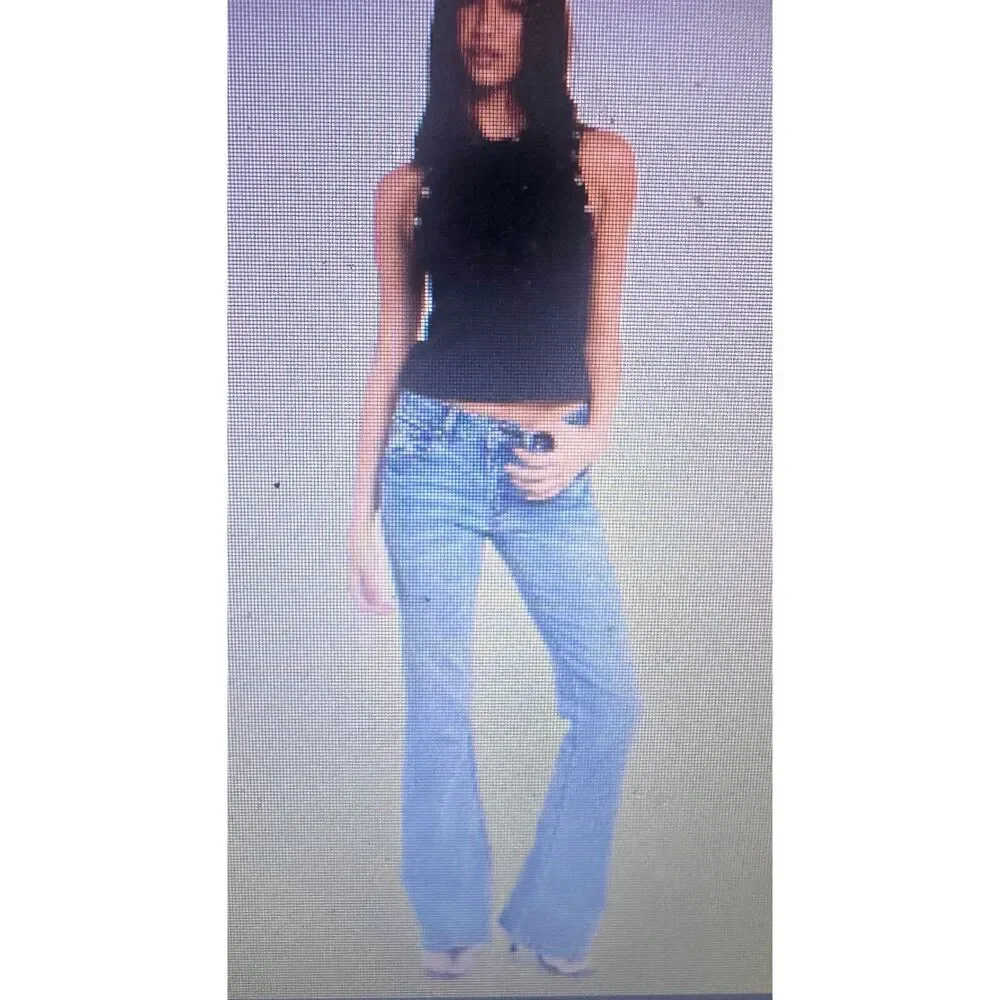 Ralph Lauren Y2K Kelly Jean Bootcut Slight Flare Low-Med Rise Washed Denim 8 X30